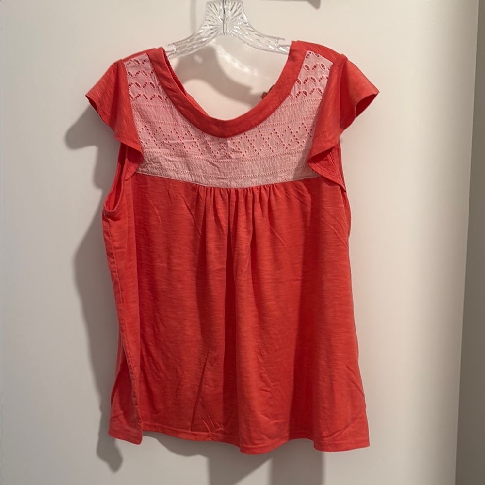 Kori Pink Relaxed Cap Sleeve Blouse